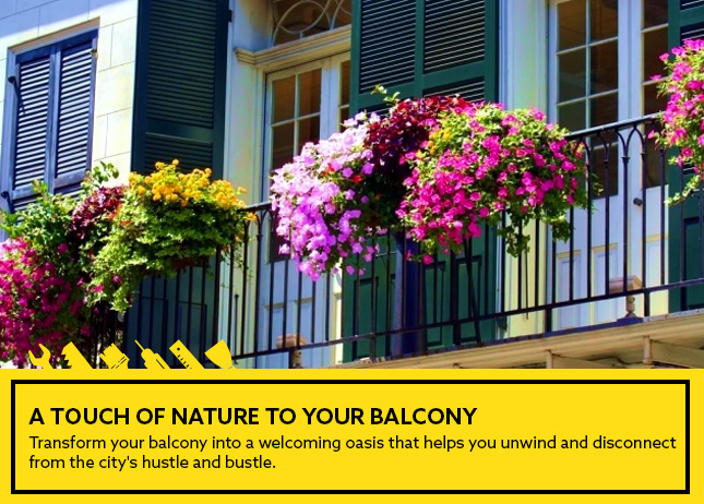 A touch of nature to your balcony - use greenery to decorate your house