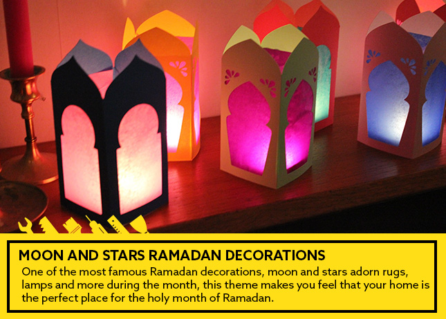 Moon and stars Ramadan decorations